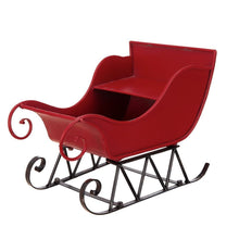 Load image into Gallery viewer, Iron Sleigh Large, Distressed Christmas Santa Sleigh Holiday Decoration
