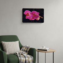Load image into Gallery viewer, Silent Orchids Floral Wall Clock - Pink / Black / Gold
