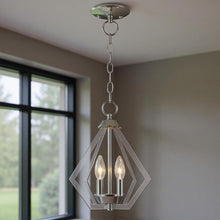 Load image into Gallery viewer, Two Light Dimmable Chandelier With Shades - Silver
