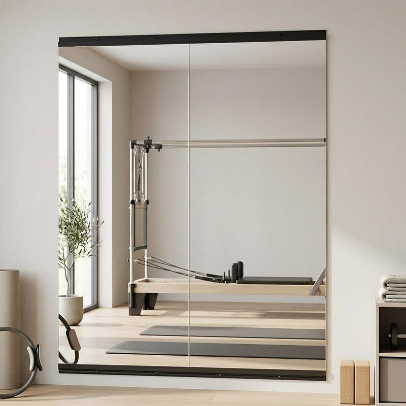 X 31" Frameless Work Out Mirrors (Set of 2) - Black