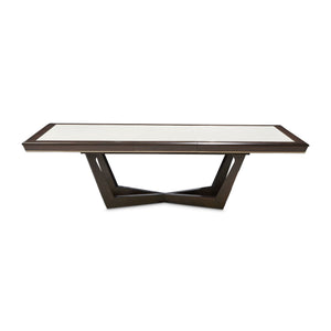 Belmont Place - Rectangular Dining Table - White / Dark Brown