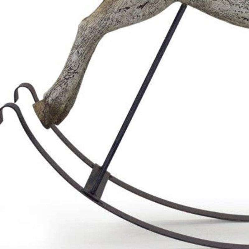 Poly Horse Statue Tabletop Sculpture - Brown / Black