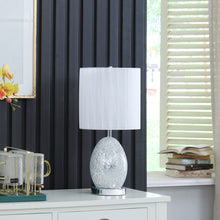Load image into Gallery viewer, Luster Mirrored Glass Table Lamp With Night Light - White
