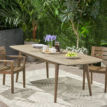 Load image into Gallery viewer, Placidity - Outdoor Expandable Dining Table With Slatted Tabletop And Tapered Legs
