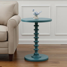 Load image into Gallery viewer, Fun Wood Pedestal End Table - Teal
