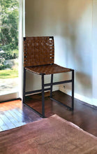Load image into Gallery viewer, 33.25" Faux Leather Side Chair - Brown / Black
