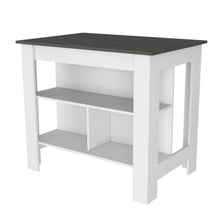 Load image into Gallery viewer, 41" Wood Kitchen Island With Storage - Gray / White
