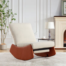 Load image into Gallery viewer, Modern Rocking Chair Recliner, Comfy Rocker Nursery Chair With Footrest, Accent Reading Chair, Upholstered Lounge Chair For Relaxing, Resting, Soft Padded Rocker For Indoor Living Room Bedroom
