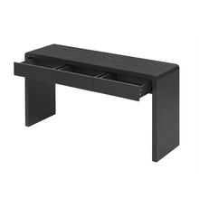 Load image into Gallery viewer, Double Pedestal Console Table With Three Drawers - Black
