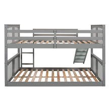 Load image into Gallery viewer, Full Over Full Bunk Bed with Ladder with Slide, Gray (Old SKU :LP000208AAE)
