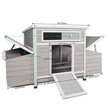Load image into Gallery viewer, Large Chicken Coop Outdoor Hen House &amp; Dual Nesting Boxes
