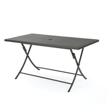 Load image into Gallery viewer, Saffron - Outdoor Rectangle Folding Dining Table - Brown Multi
