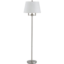 Load image into Gallery viewer, Four Light Traditional Shaped Floor Lamp With White Square Shade - Nickel

