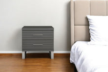 Load image into Gallery viewer, Two Drawer Nightstand - Silver And Gray
