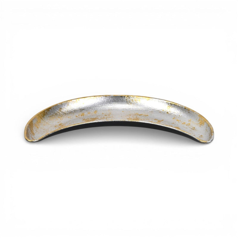 Handmade Crescent Trinket Tray (744452) - Silver / Silver