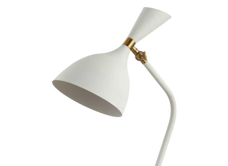 Table Lamp LED With Bell Shade - White