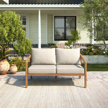 Load image into Gallery viewer, Westin - Outdoor Acacia Wood Loveseat - Teak / Beige
