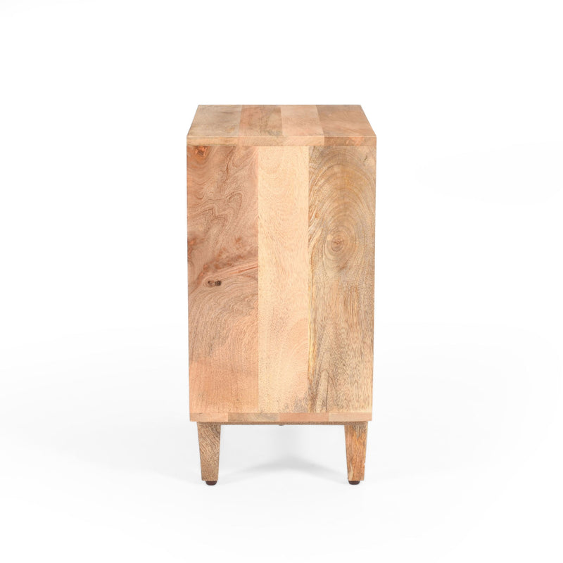 Wood One Drawer Nightstand (727684) - Beige