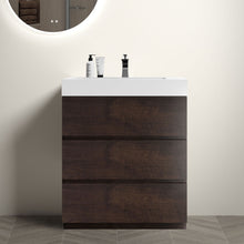 Load image into Gallery viewer, Alice - Bathroom Vanity With Large Storage Freestanding Bathroom Vanity, Sink For Modern Bathroom, One-Piece Sink Basin Without Drain And Faucet
