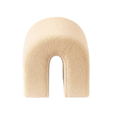 Load image into Gallery viewer, Boucle Oval Footstool Ottoman - Beige

