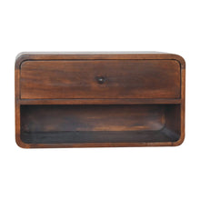 Load image into Gallery viewer, 22" Solid Wood 1 Drawer Floating Nightstand - Brown
