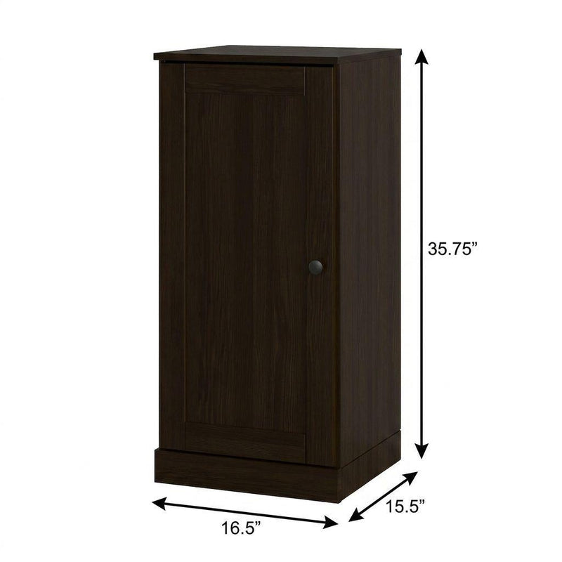 Ten Pair Solid Woodshoe Storage Cabinet (752124) - Espresso