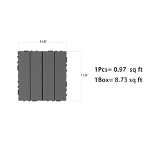 Load image into Gallery viewer, DIY Interlocking Deck Tiles Waterproof Outdoor And Indoor Flooring - Gray
