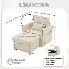 Load image into Gallery viewer, Multifunctional Chenille Recliner Sofa With Storage And Phone Bracket
