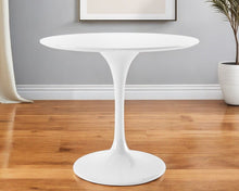 Load image into Gallery viewer, 36" Fiberglass And Metal Dining Table - White
