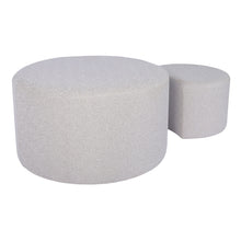 Load image into Gallery viewer, Upholstered Nesting Coffee Tables, Side Table, Footrest, Ottoman &amp; Seat For Living Room Bedroom Entryway Office (Set of 2) - Beige
