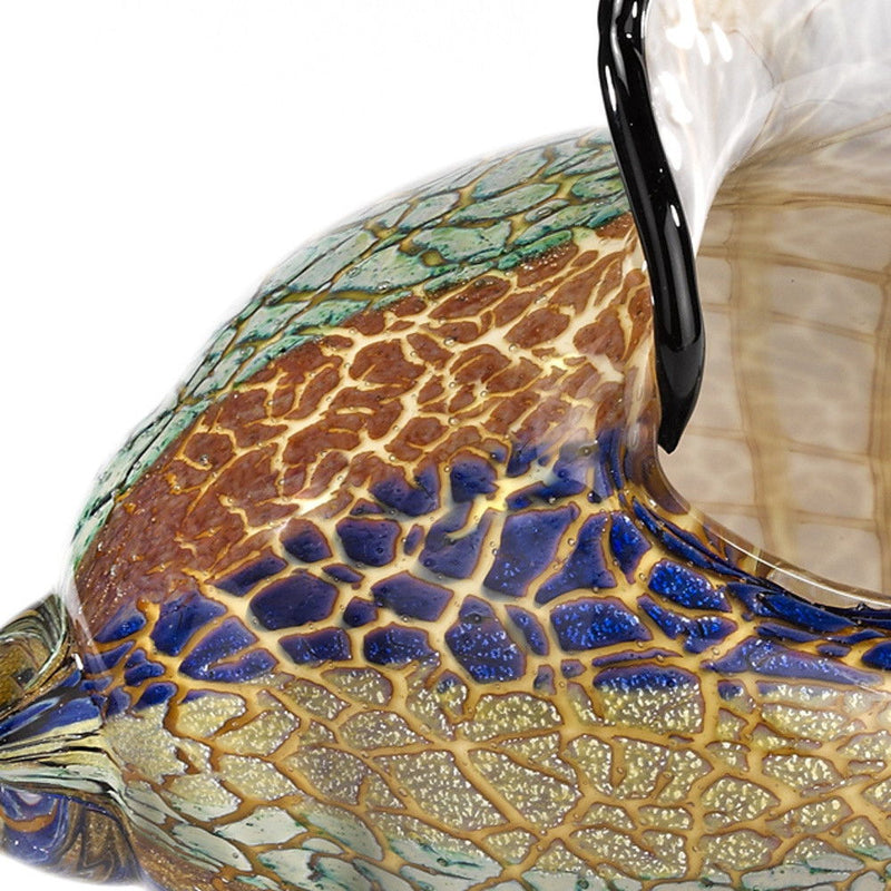 Murano Figurine Tabletop Sculpture - Gold / Blue / Green