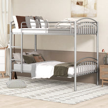 Load image into Gallery viewer, Twin Over Twin Metal Bunk Bed,Divided into Two Beds(Silver){OLD SKU:MF280424AAN}
