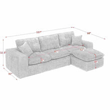 Load image into Gallery viewer, Sectional Sofa With Moveable Ottoman
