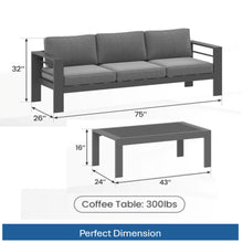 Load image into Gallery viewer, Outdoor Patio Set, All-Weather With Thick Cushions
