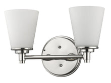 Load image into Gallery viewer, Two Light Wall Light With Frosted Glass Shade - Silver
