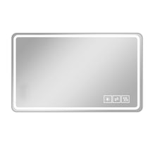 Load image into Gallery viewer, LED Bathroom Mirror Vanity Mirrors With Front Lights Wall Mounted Anti-Fog Frameless Make Up Mirror With Light Copper Free Silver Mirror Horizontal Or Vertical - Silver
