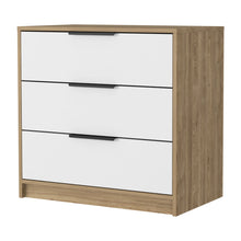 Load image into Gallery viewer, Three Drawer Dresser - White And Natural
