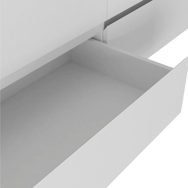 61" Six Drawer Double Dresser - White