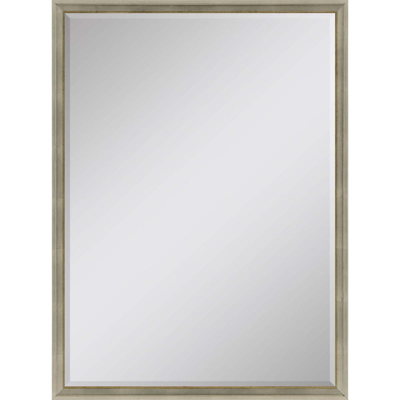 38'' Wood Accent Mirror - Silver