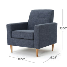 Load image into Gallery viewer, Nebulize - Upholstered Fabric Club Chair With Button Tufted And Square Off Arm And Back
