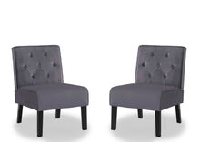 Load image into Gallery viewer, Reese - Living Room Armless Button Tufted Pattern Accent Chair (Set of 2)
