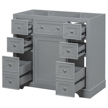 Load image into Gallery viewer, Modern Bathroom Vanity Base Only With 1 Cabinet And 6 Drawers

