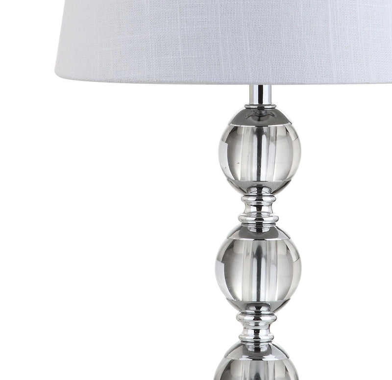 Novelty Desk Lamp With Empire Shade - Silver / Clear / White