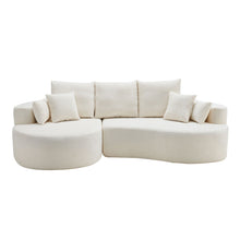 Load image into Gallery viewer, 2 Piece Fabric Cloud Curved Sectional Sofa With Chaise For Living Room
