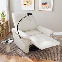 Load image into Gallery viewer, 270° Power Swivel Rocker Recliner Chair With Phone Holder, Electric Glider Reclining Sofa With USB Ports For Living Room Bedroom - Beige
