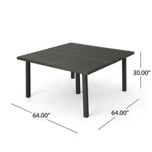 Load image into Gallery viewer, Outdoor Square Rattan Wicker Dining Table - Gray
