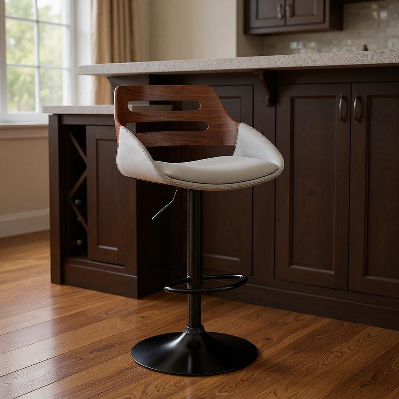43" Swivel Low Back Adjustable Height Bar Chair - Gray