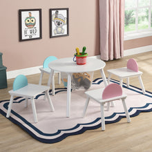 Load image into Gallery viewer, Children's Panel Table With 4 Chairs - White
