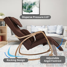 Load image into Gallery viewer, Full Massage Function Air Pressure Comfortable Relax Rocking Chair, Lounge Chair Relax Chair With Cushion - Brown
