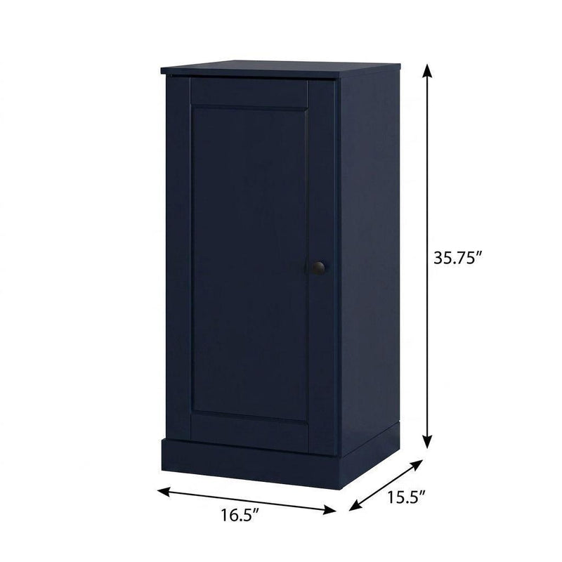 Ten Pair Solid Woodshoe Storage Cabinet (752071) - Navy Blue